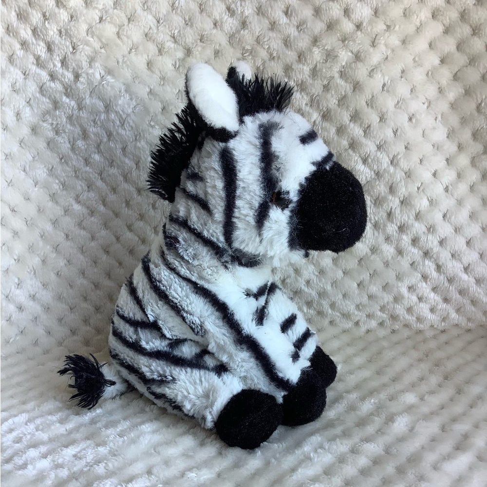 Wild Republic Zebra Baby Stuffed Animal Plush Toy - Black and White 8 Inch